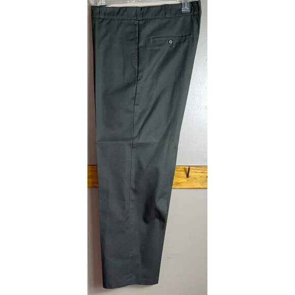 Sears Perma-Prest Pants Vtg Green Chino Trousers Professional Work Mens 38x29 - Picture 4 of 12